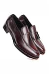 Buy_Fellmonger_Maroon Mirror Glossed Classic Loafers _Online_at_Aza_Fashions
