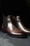 Buy_FELLMONGER_Grey Mirror Glossed Patina Chelsea Boots _at_Aza_Fashions