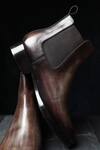 FELLMONGER_Grey Mirror Glossed Patina Chelsea Boots _Online_at_Aza_Fashions