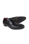 Fellmonger_Black Stitchline Thread Chisel Toe Classic Derby Shoes_Online_at_Aza_Fashions