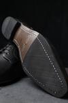 Buy_Fellmonger_Black Stitchline Thread Chisel Toe Classic Derby Shoes_Online_at_Aza_Fashions