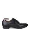 Fellmonger_Black Stitchline Thread Chisel Toe Classic Derby Shoes_at_Aza_Fashions