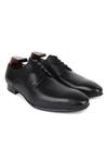 Buy_Fellmonger_Black Stitchline Thread Chisel Toe Classic Derby Shoes