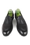 Shop_Fellmonger_Black Pebble Grain Texture Leather Loafers 