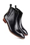 Buy_FELLMONGER_Black Glossed Leather Boots_Online_at_Aza_Fashions