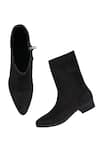 Shop_Fellmonger_Black Cowboy Stitch Leather Boots _at_Aza_Fashions