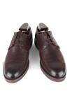 Buy_Fellmonger_Brown Fine Grain Textured Leather Pain Derby Shoes