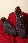 Buy_FELLMONGER_Brown Tassel Leather Loafers_at_Aza_Fashions