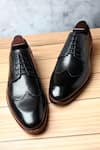 Buy_FELLMONGER_Black Mirror Glossed Leather Derby Shoes_at_Aza_Fashions