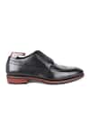 Shop_FELLMONGER_Black Mirror Glossed Leather Derby Shoes_Online_at_Aza_Fashions