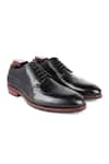 FELLMONGER_Black Mirror Glossed Leather Derby Shoes_at_Aza_Fashions