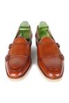 Buy_FELLMONGER_Brown Plain Leather Double Strap Loafers