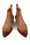 Buy_FELLMONGER_Brown Plain Leather Pointed Toe Boots