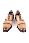 Buy_FELLMONGER_Brown Mirror Glossed Leather Handpainted Oxford Shoes