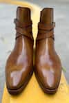 FELLMONGER_Yellow Solid Jodhpur Boots _at_Aza_Fashions