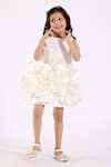 JANYAS CLOSET_White Taffeta Silk Solid Ruffles Dream Dress _Online_at_Aza_Fashions