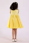 Shop_JANYAS CLOSET_Yellow Exquisite Satin Silk Solid Bow Twirly Embellished Dress_at_Aza_Fashions