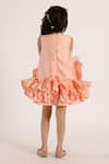 Shop_JANYAS CLOSET_Peach Taffeta Silk Solid Ruffles Dream Dress _at_Aza_Fashions