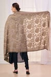 Shop_Taroob_Beige Darbar Pattern Shawl _at_Aza_Fashions