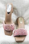 Foot Fuel_Pink Crystal Embellished Heels _at_Aza_Fashions