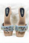 Shop_Foot Fuel_Blue Crystals, Beads Studded Heels _at_Aza_Fashions