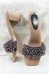 Shop_Foot Fuel_Purple Crystals, Beads Studded Heels _at_Aza_Fashions