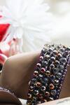 Foot Fuel_Purple Crystals, Beads Studded Heels _Online_at_Aza_Fashions