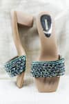 Shop_Foot Fuel_Green Crystals, Beads, Embroidery Thread And Embellished Heels _at_Aza_Fashions