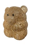 Shop_Oceana Clutches_Gold Swarovski Crystal Teddy Bear Shaped Clutch _at_Aza_Fashions