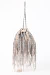 Buy_Born Flash_Silver Stainless Steel Silk Opulence Multi-tassel Chain Potli 