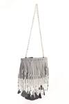 Shop_Born Flash_Silver Stainless Steel Tassel Glam Chain Bag _Online_at_Aza_Fashions