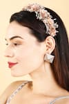 Buy_Born Flash_Peach Crystal Rose Sequin Embellished Hairband _at_Aza_Fashions