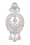 Chaotiq By Arti_White Stone Studded Chandbali _Online_at_Aza_Fashions