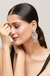 Buy_Chaotiq By Arti_White Stone Studded Chandbali _Online_at_Aza_Fashions