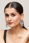 Shop_Chaotiq By Arti_White Stone Studded Chandbali _Online_at_Aza_Fashions