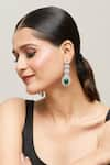 Buy_Chaotiq By Arti_White Stone Studded Earrings _Online_at_Aza_Fashions