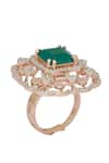 Shop_Chaotiq By Arti_White Diamonds Embellished Ring _Online_at_Aza_Fashions