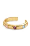 Buy_Isharya_Gold Plated Crystal Charm Cuff Bracelet_Online_at_Aza_Fashions