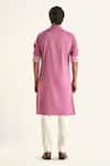 Shop_Raghavendra Rathore Jodhpur_Pink Cotton Floral Butti Patterned Kurta _at_Aza_Fashions