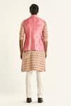 Shop_Raghavendra Rathore Jodhpur_Pink Cotton Woven Floral The Bageecha Bundi _at_Aza_Fashions