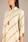 Shop_AMPM_Yellow Poplin Pin Striped Collar Neck Nima Kurta With Palazzo _Online_at_Aza_Fashions