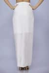 Buy_DILNAZ_Ivory Blended Satin Solid Draped Skirt _Online_at_Aza_Fashions