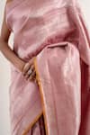 Buy_Priyanka Raajiv_Pink Silk Banarasi Handwoven Chatth Pattern Saree With Unstitched Blouse Piece _Online_at_Aza_Fashions