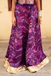 Buy_Priyanka Raajiv_Purple Silk Printed Chevron Sooq Lehenga 