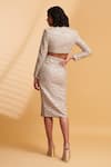 Shop_TORQADORN_White Georgette Embroidery Floral Aurelia Skirt _at_Aza_Fashions