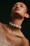 Buy_Anaash_White Manufactured Pearls Prism Stone Studded Drop Earrings_Online_at_Aza_Fashions