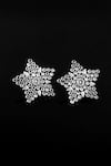 Buy_Noor_Silver Plated Polki Studded Earrings_at_Aza_Fashions