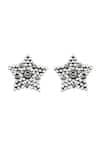 Shop_Noor_Silver Plated Polki Studded Earrings_at_Aza_Fashions