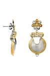 Noor_Silver Plated Dual Toned Earrings _Online_at_Aza_Fashions