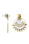 Noor_Gold Plated Beads Abstract Dual Tone Studs _Online_at_Aza_Fashions